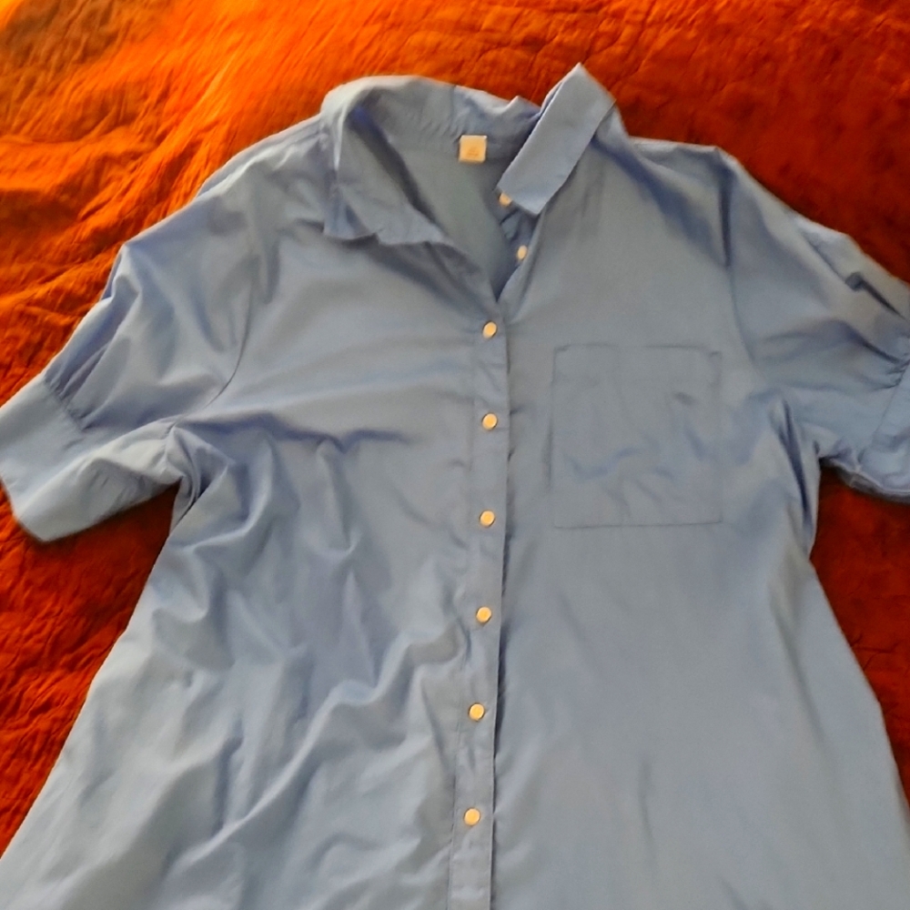 Old Navy Light Blue Casual Button Down Shirt